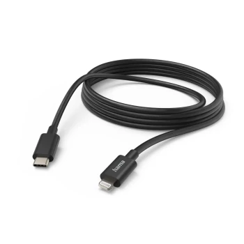 Hama Lightning - USB-C, 3m, fekete