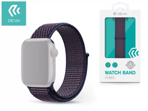 Apple Watch lyukacsos sport szíj - Devia Deluxe Series Sport3 Band - 38/40mm - indigo