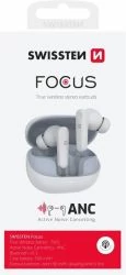 Swissten Focus Bluetooth Headset / Fülhallgató / TWS, fehér