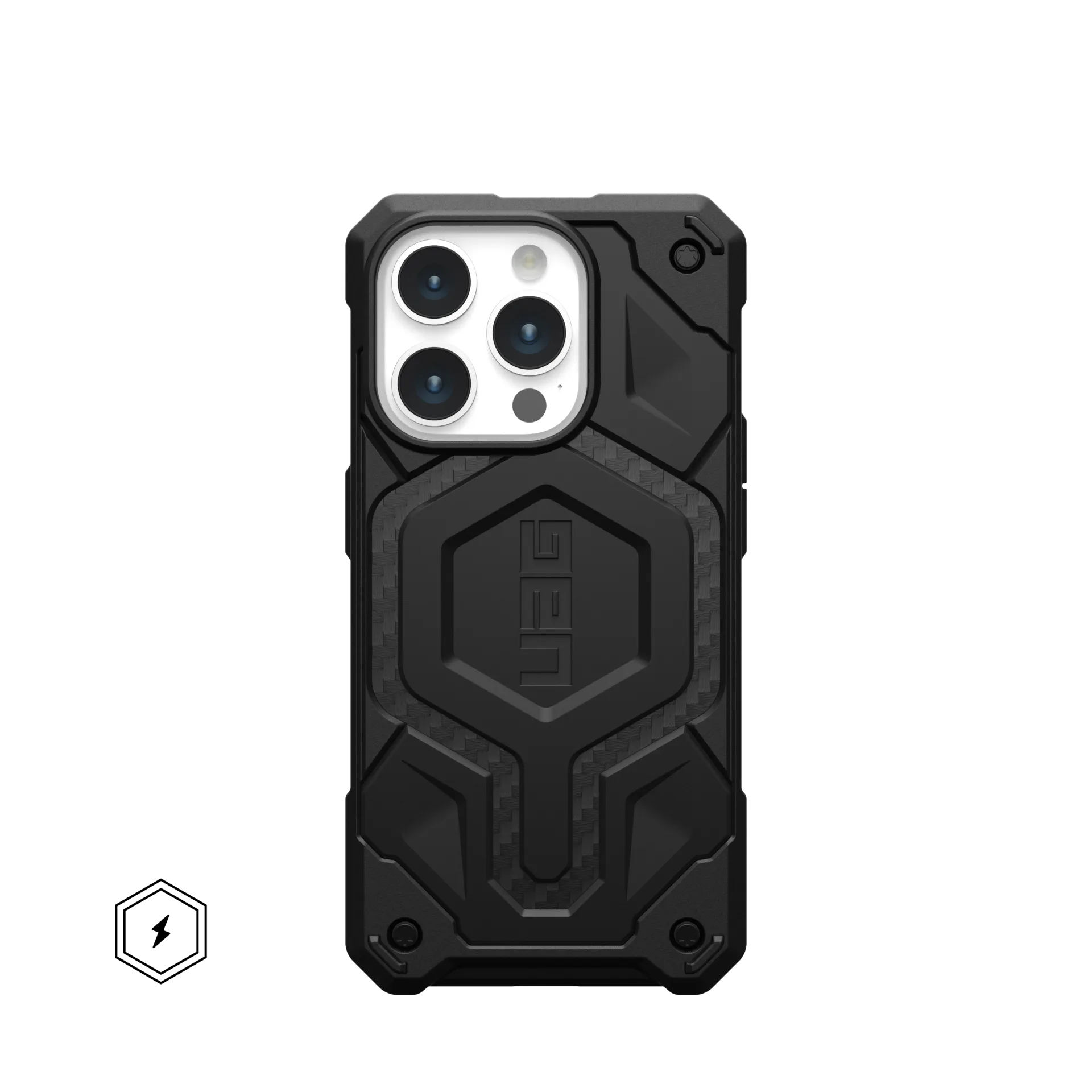 UAG MONARCH PRO Apple iPhone 15 Pro (magsafe, carbon fiber fekete)