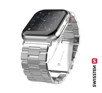 Swissten Apple Watch fém szíj, 38-40 mm, ezüst