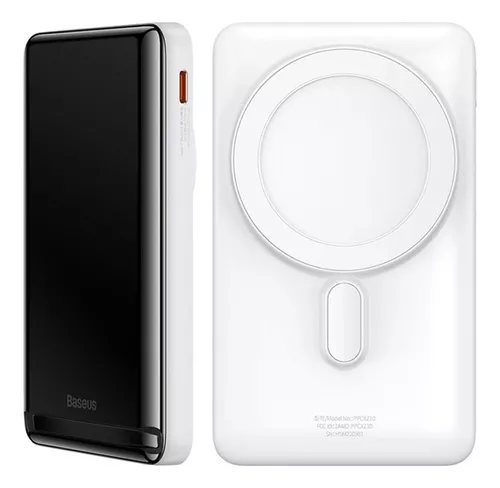 BASEUS Powerbank PD 20W, 10000mAh vezeték nélküli töltés 15W (MagSaffe) (fehér)