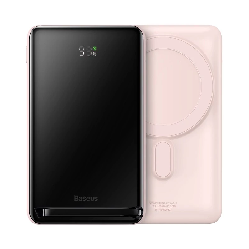 Baseus Magnetic Powerbank,10000mAh, 20W, rózsaszín (PPCX000204)