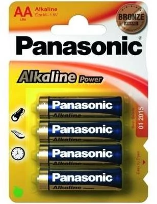 PANASONIC ALKALINE POWER tartós elem (AA, LR6APB, 1.5V, alkáli) (4db/cs)