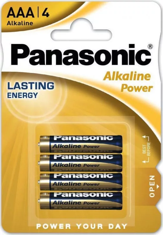 PANASONIC tartós elem (AAA, LR03APB, 1.5V, alkáli) (4db/cs)