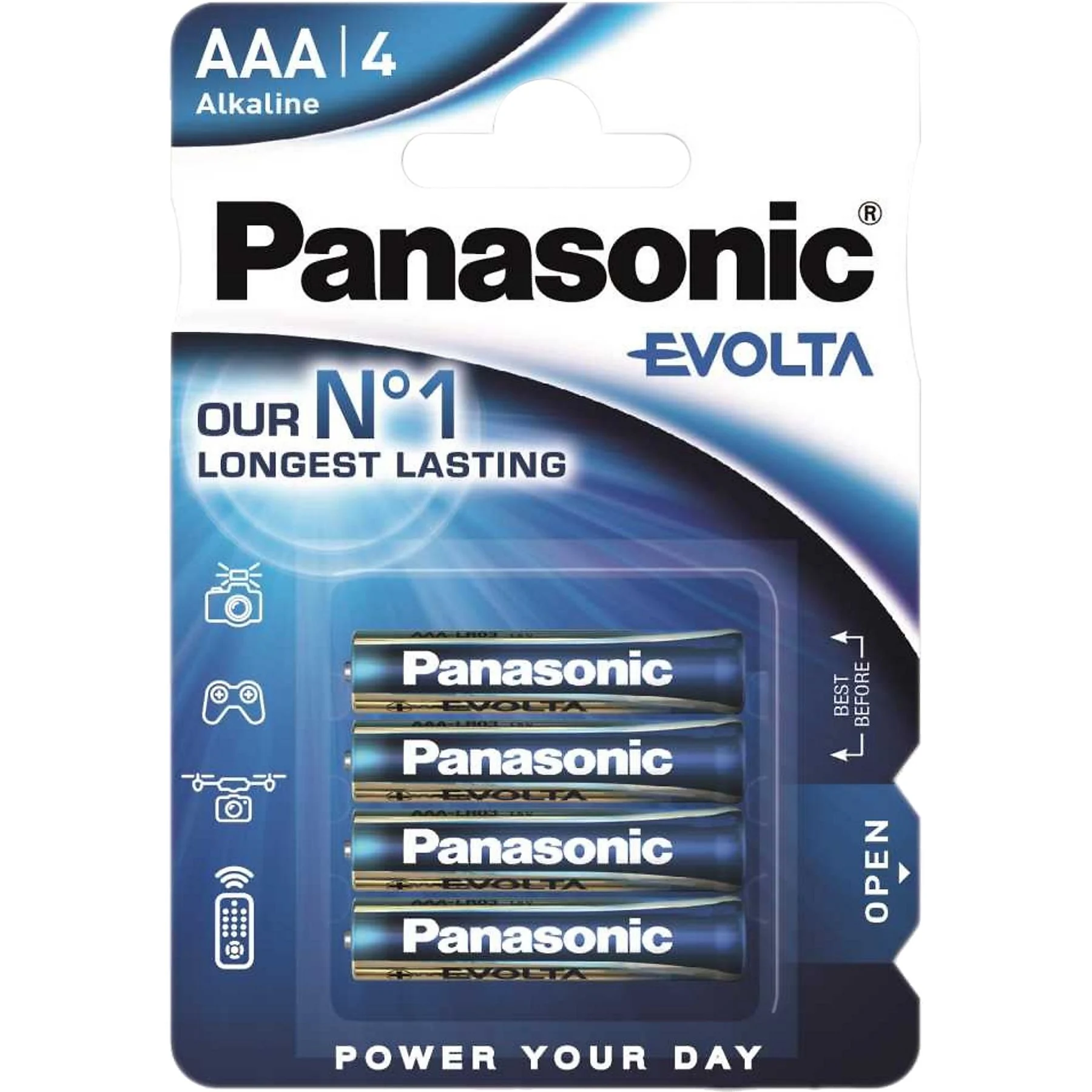 PANASONIC EVOLTA szupertartós elem (AAA, LR03EGE, 1.5V, alkáli) (4db/cs)