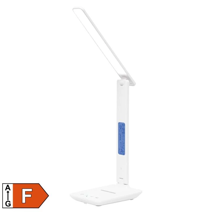 Home LA 10Q asztali lámpa vezeték nélküli töltővel, 600 lm, 6 W, 5 fokozat, vezeték nélküli Qi töltő