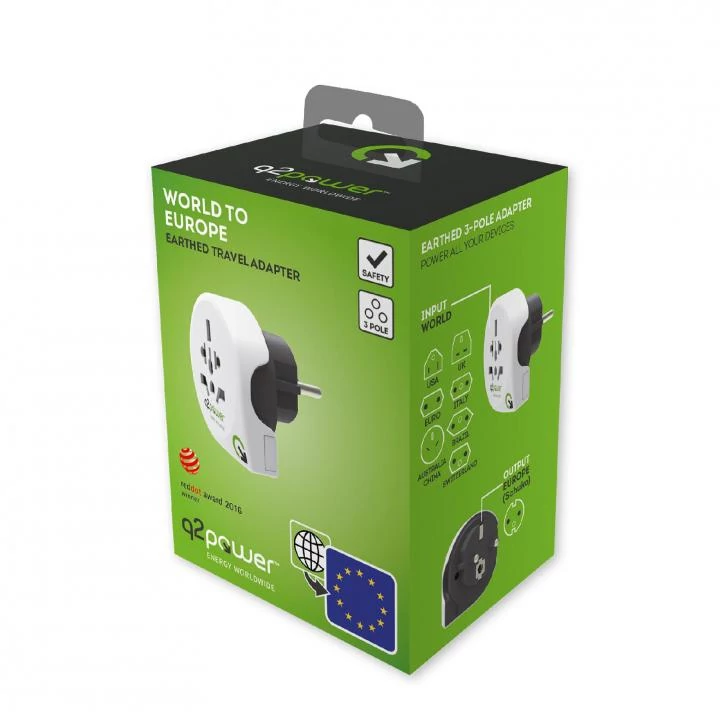 Utazóadapter, World to Europe