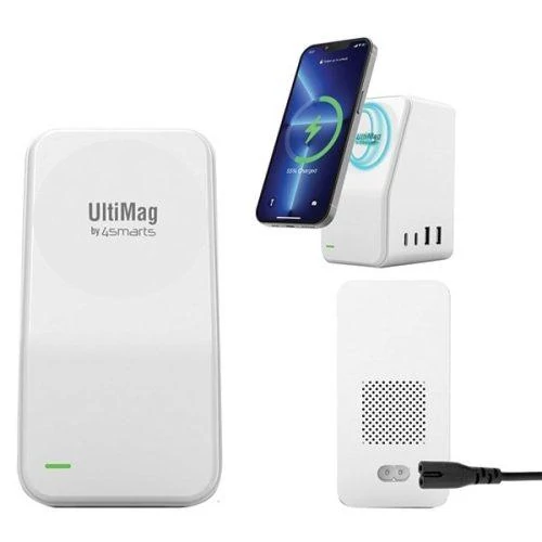 4smarts 5in UltiMag DeskTower FEHÉR Vezeték nélküli Töltőállomás