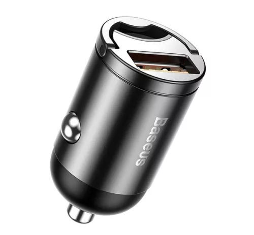 BASEUS TINY STAR AUTÓS GYORSTÖLTŐ, USB, 30W, SZÜRKE
