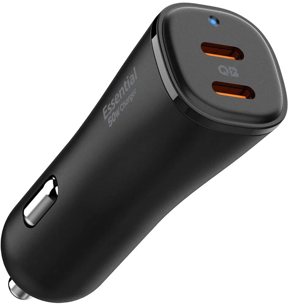 Spigen ArcStation Essential autós töltő, 50W, fekete