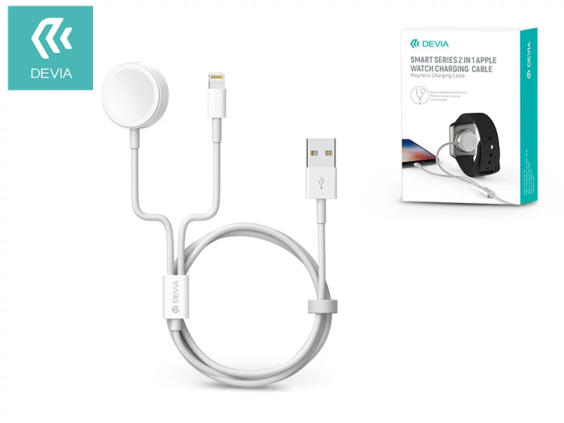 Devia mágneses töltőkábel Apple Watch órához (USB-A/Lightning)