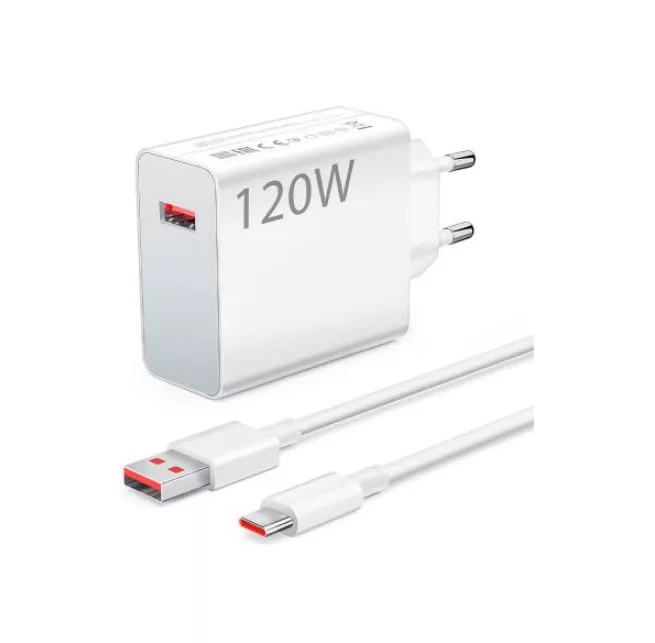 Xiaomi (BHR9462EU MDY-14-EE) HyperCharge gyári hálózati töltőfej 6A 120W + kábel