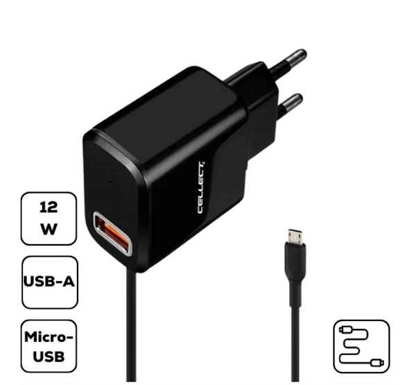 HS-H47 HÁLÓZATI TÖLTŐ MICRO USBCSATLAKOZÁSSAL,2.4A