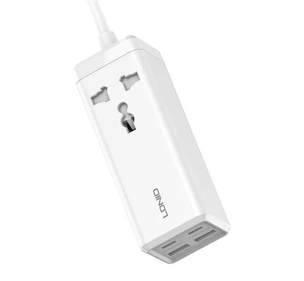 LDNIO hálozati töltő, 1x elosztó, 2xUSB, 1xType-C 2500W, fehér