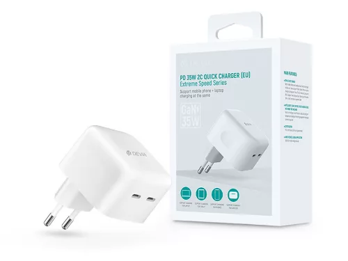 Devia GaN hálózati töltő adapter 2x USB-C  35W