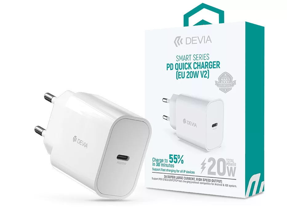 Devia hálózati töltő adapter USB-C 20W (V2)