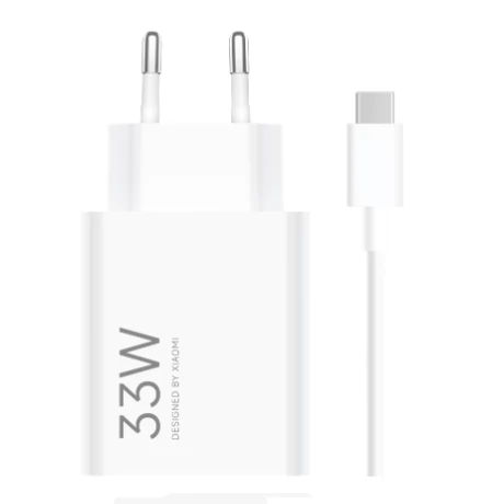 Xiaomi (BHR9956EU MDY-16-EF) gyári hálózati fehér gyors töltőfej 3A 33W + kábel