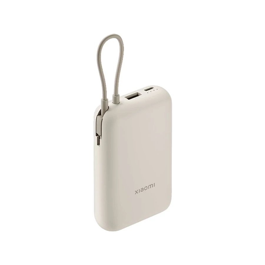 Xiaomi 10000mAh (beépített usb-c kábel) bézs Külső akkumulátor / Power bank