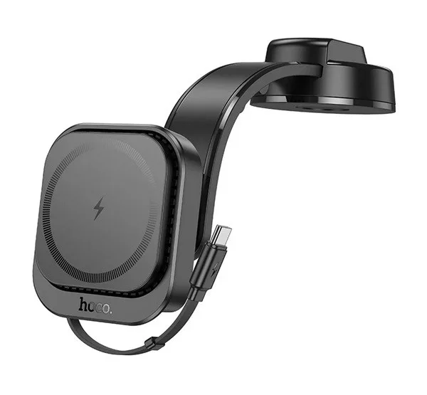 HOCO HW24 autós tartó (műszerfalra, 15W, wireless, gyorstöltő, 4.5-7