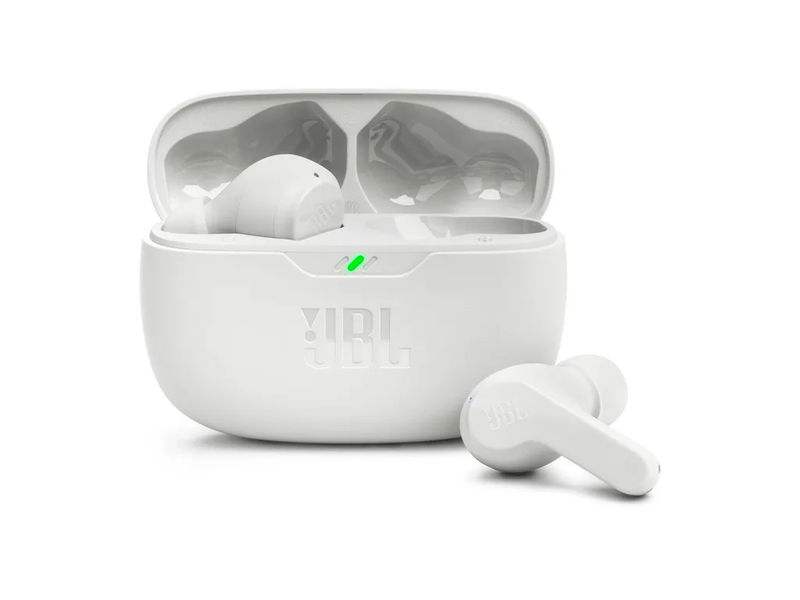 JBL Wave Beam FEHÉR Bluetooth Headset / Fülhallgató / TWS