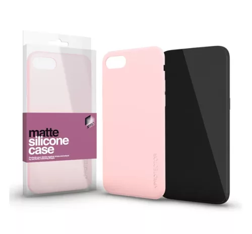 Szilikon matte tok ultra vékony Púder pink Samsung S21 Ultra készülékhez (#122064)