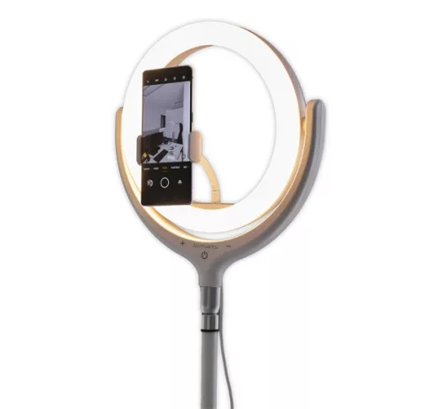 4smarts Ring Light LoomiPod álló fehér LED fény és Selfie-tripod, fehér