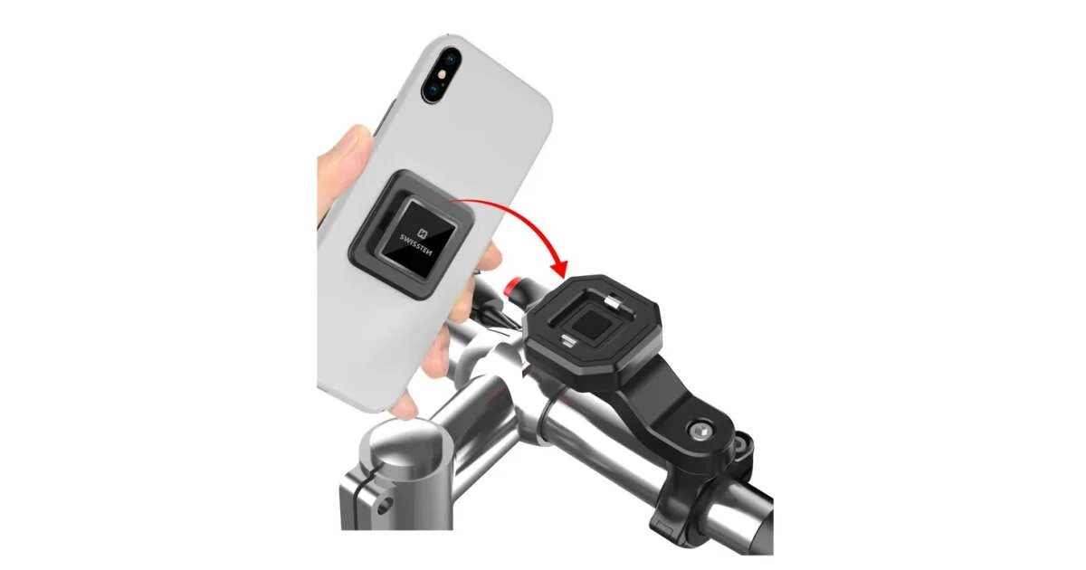 Swissten Easy Lock gyorscsatlakozós kerékpáros telefontartó