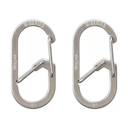 Nite Ize G -Series® dupla Kamara karabiner #1 - 2-es csomag - acél