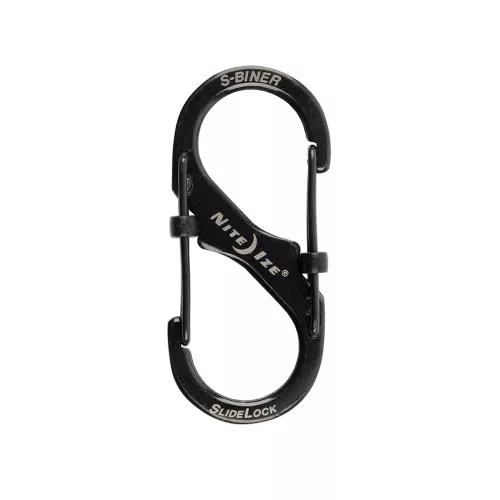 Nite Ize SlideLock karabiner #2 méret, fekete (LSB2-01-R3)