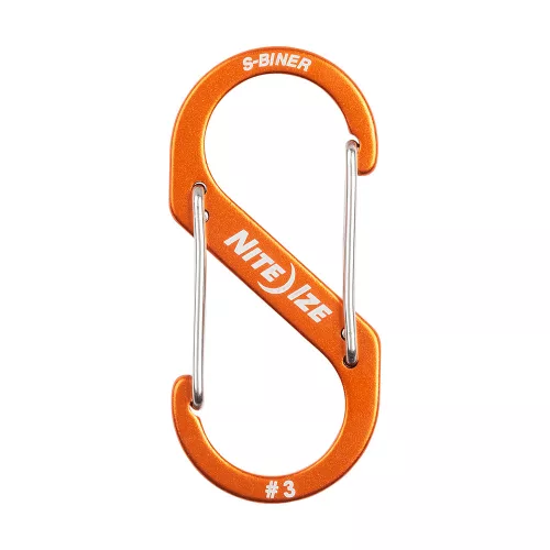 Nite Ize SBA3-19-R6 S-BINER® ALUMÍNIUM S (DUPLA) KARABINER #3 - NARANCSSZÍN