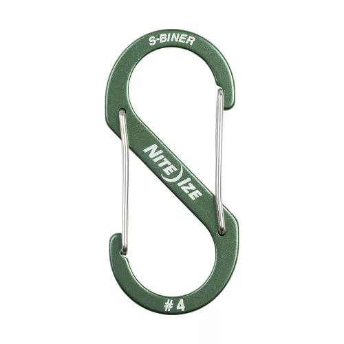 Nite Ize SBA4-08-R6 S-BINER® ALUMÍNIUM S (DUPLA) KARABINER #4 - OLÍVZÖLD