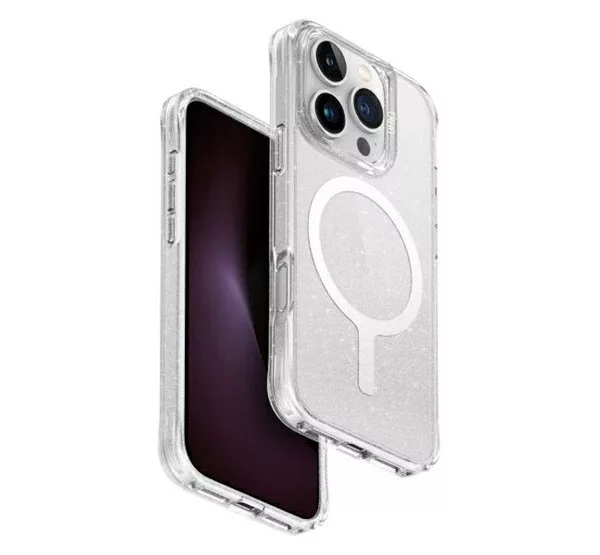 Uniq LifePro Xtreme iPhone 16 Pro Magsafe szilikon tok, áttetsző (csillám)