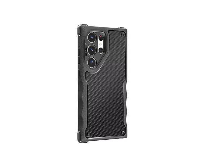 SHLDAir Rugged Cover gyári Samsung Galaxy S24 Ultra ütésálló hátlap tok, fekete