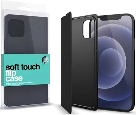 Soft Touch Flip Case fekete Apple iPhone 13 Pro készülékhez