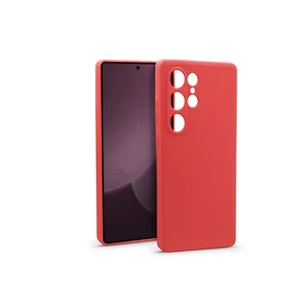 Soft Touch szilikon tok Slim piros Samsung S22 Ultra készülékhez