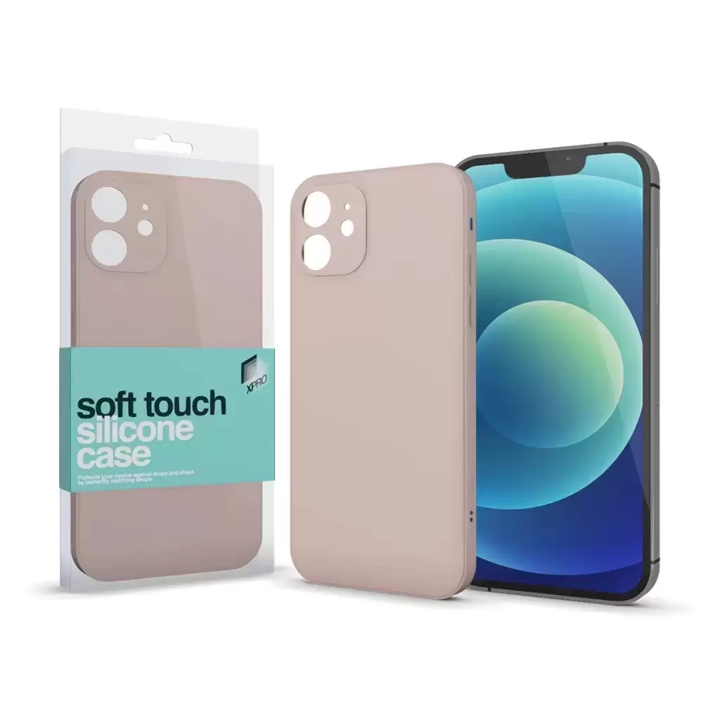 Soft Touch szilikon tok Slim púder pink Apple iPhone 15 készülékhez