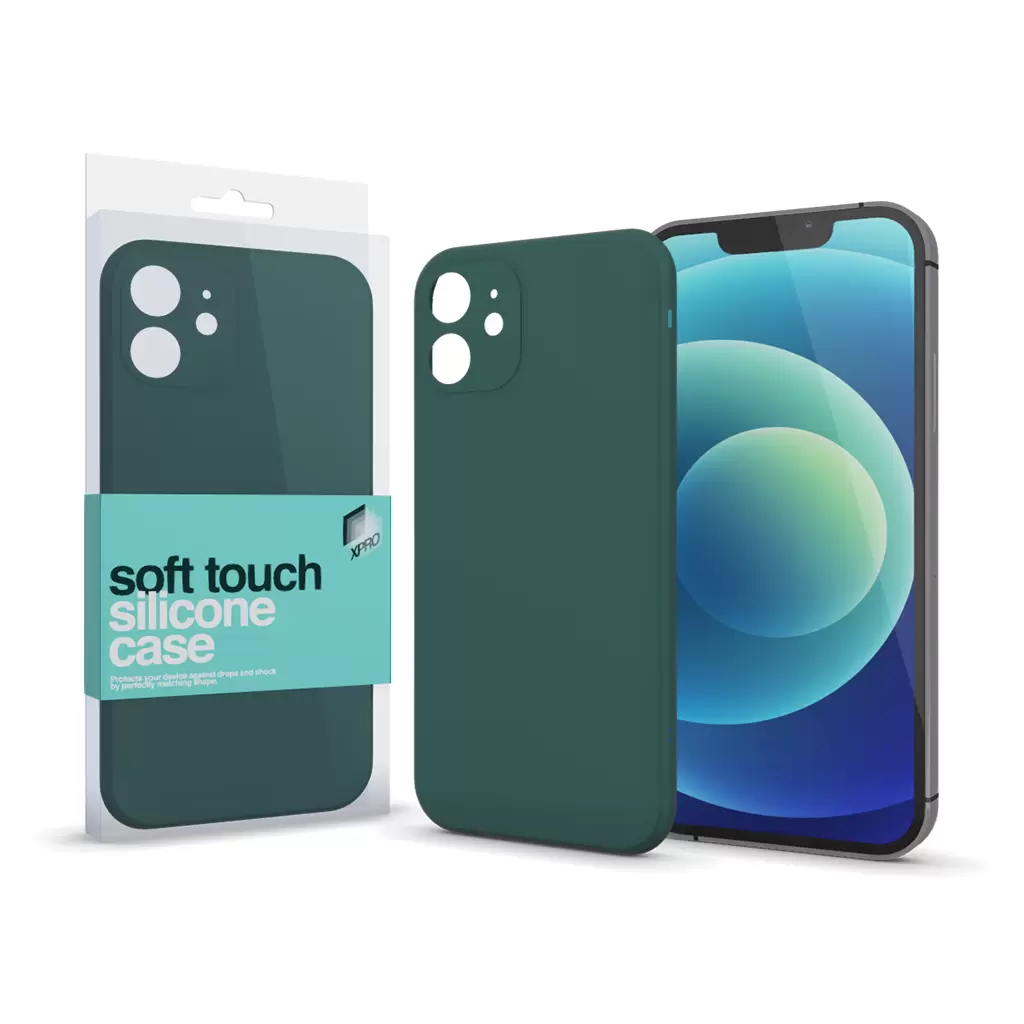 Soft Touch szilikon tok Slim sötétzöld Apple iPhone 15 Plus készülékhez