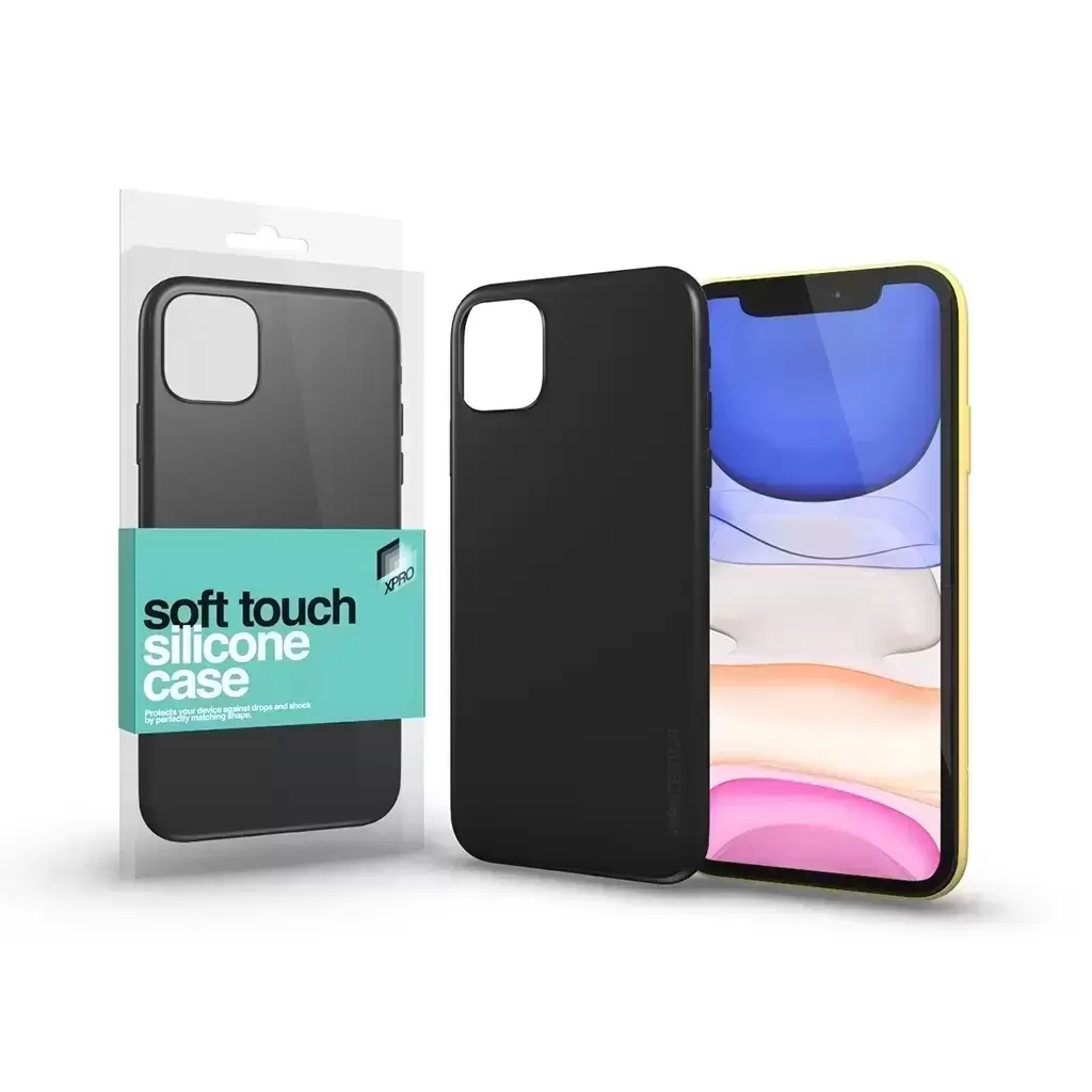 Soft Touch szilikon tok fekete Apple iPhone 15 Pro Max készülékhez
