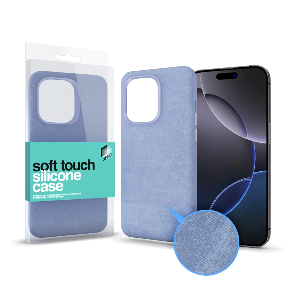 Soft Velvet Magsafe tok Apple iPhone 15 készülékhez - Kék