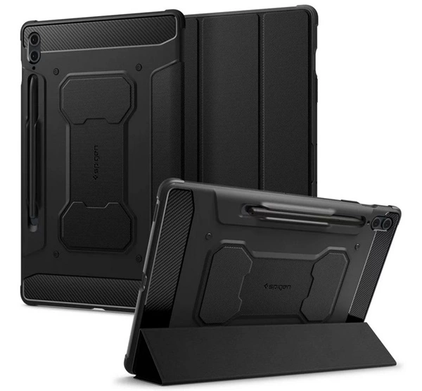 SPIGEN RUGGED ARMOR PRO tok álló (aktív FLIP, ütésállóság, TRIFOLD, asztali tartó, ceruza tartó)