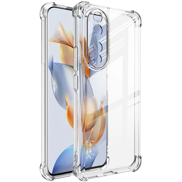 Honor 90 5G IMAK szilikon telefonvédő (közepesen ütésálló, légpárnás sarok) ÁTLÁTSZÓ