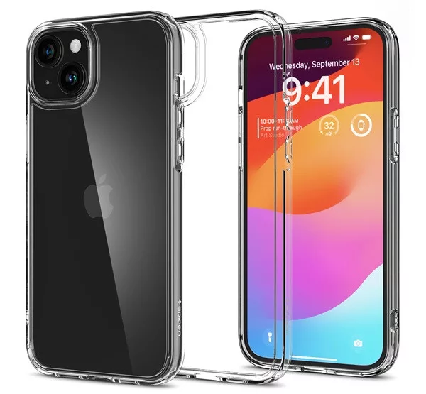 SPIGEN ULTRA HYBRID Apple iPhone 15 műanyag telefonvédő (ütésállóság, légpárnás keret) ÁTLÁTSZÓ