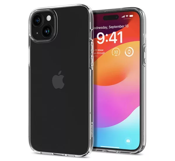 SPIGEN LIQUID CRYSTAL Apple iPhone 15 szilikon telefonvédő (ütésállóság, légpárnás sarok) ÁTLÁTSZÓ