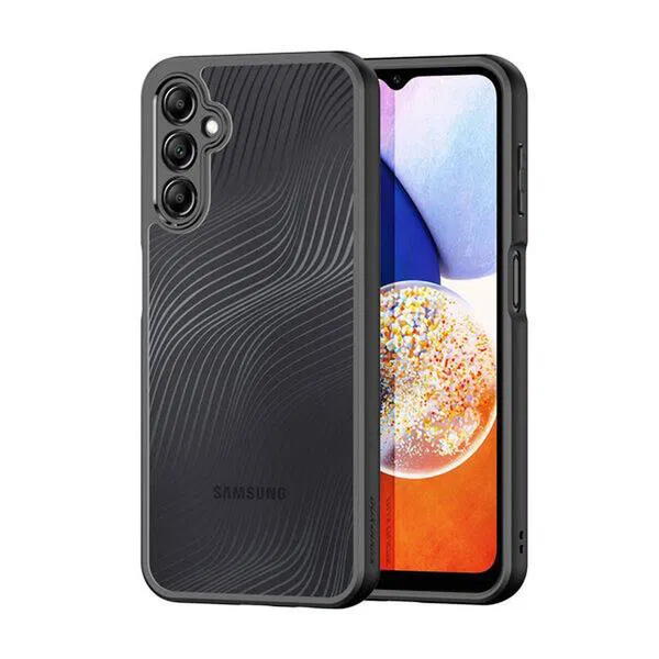Samsung Galaxy A25 DUX DUCIS AIMO szilikon telefonvédő (ütésállóság, kameravédő, matt, hullám) FEKET