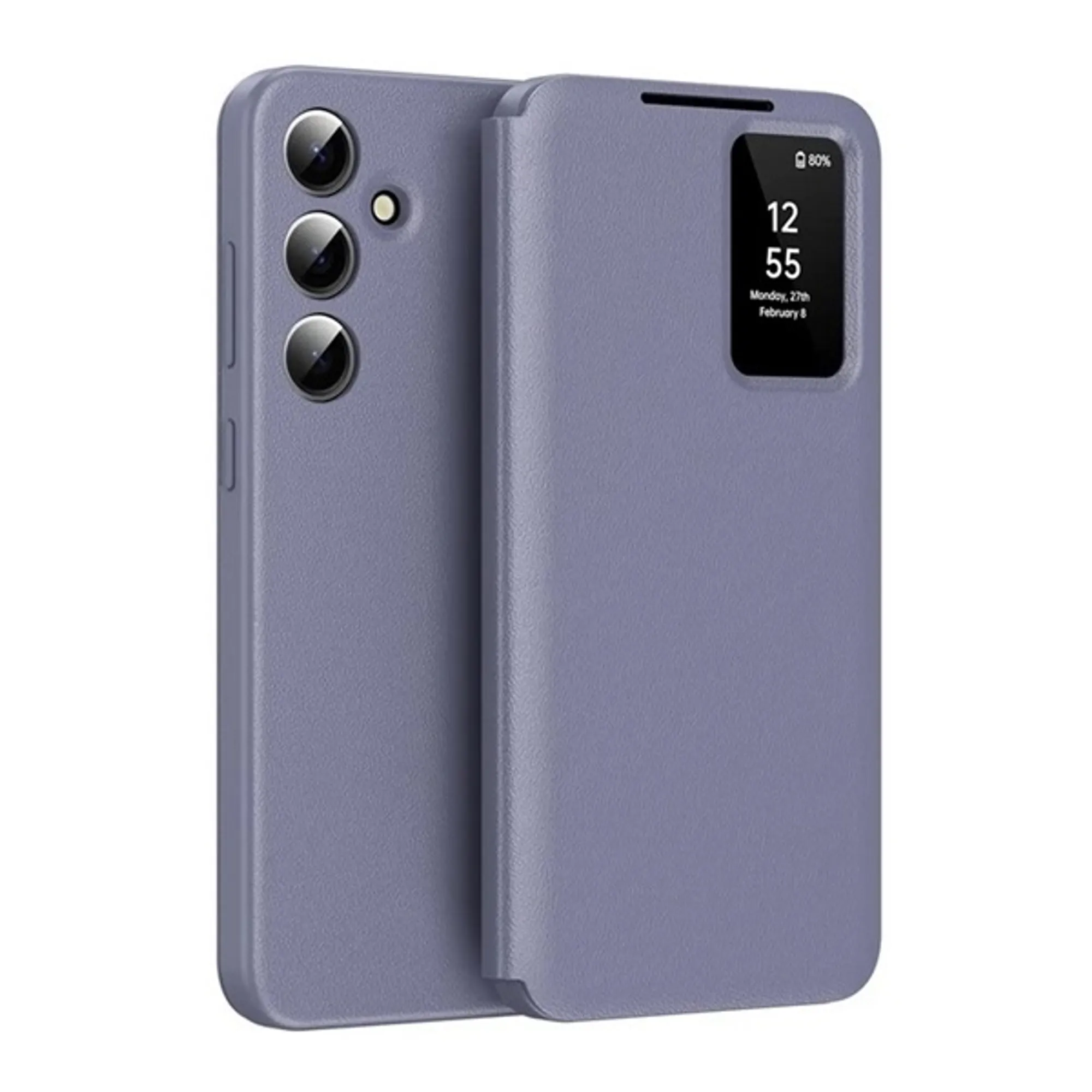 Samsung Galaxy S24 Plus SAMSUNG tok álló (aktív FLIP, oldalra nyíló, Smart View Cover) LILA