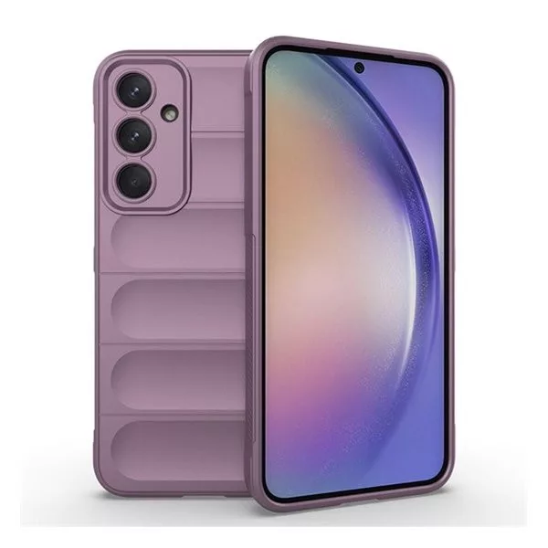 Samsung Galaxy A55 Szilikon telefonvédő (ütésállóság, kameravédő, 3D) LILA