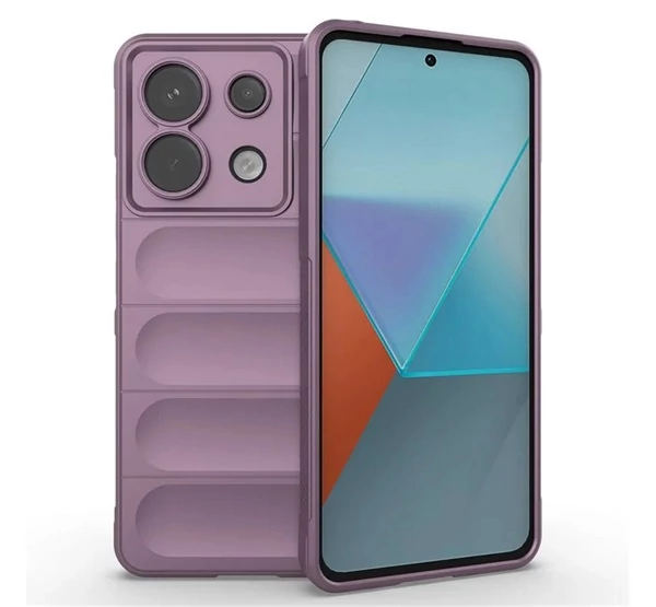 Xiaomi Poco X6 Pro 5G Szilikon telefonvédő (ütésállóság, kameravédő, 3D) LILA