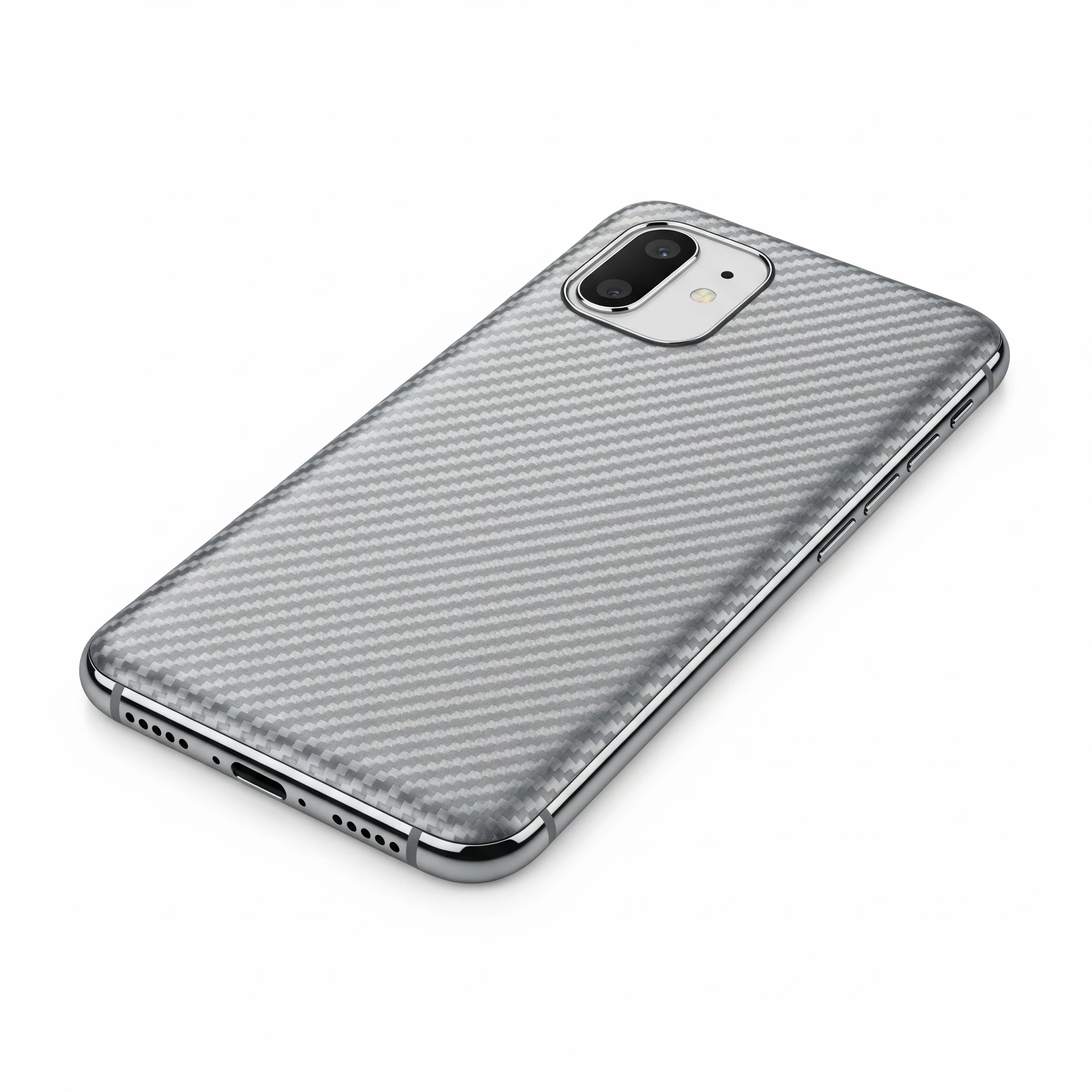 GIZMOprotect ezüst carbon mintás telefon hátlapi fólia