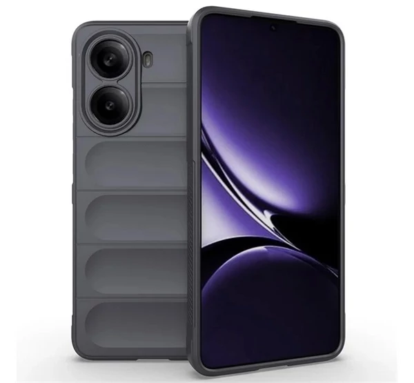 Szilikon telefonvédő (ütésállóság, kameravédő, 3D) Xiaomi Redmi A5 4G SÖTÉTSZÜRKE